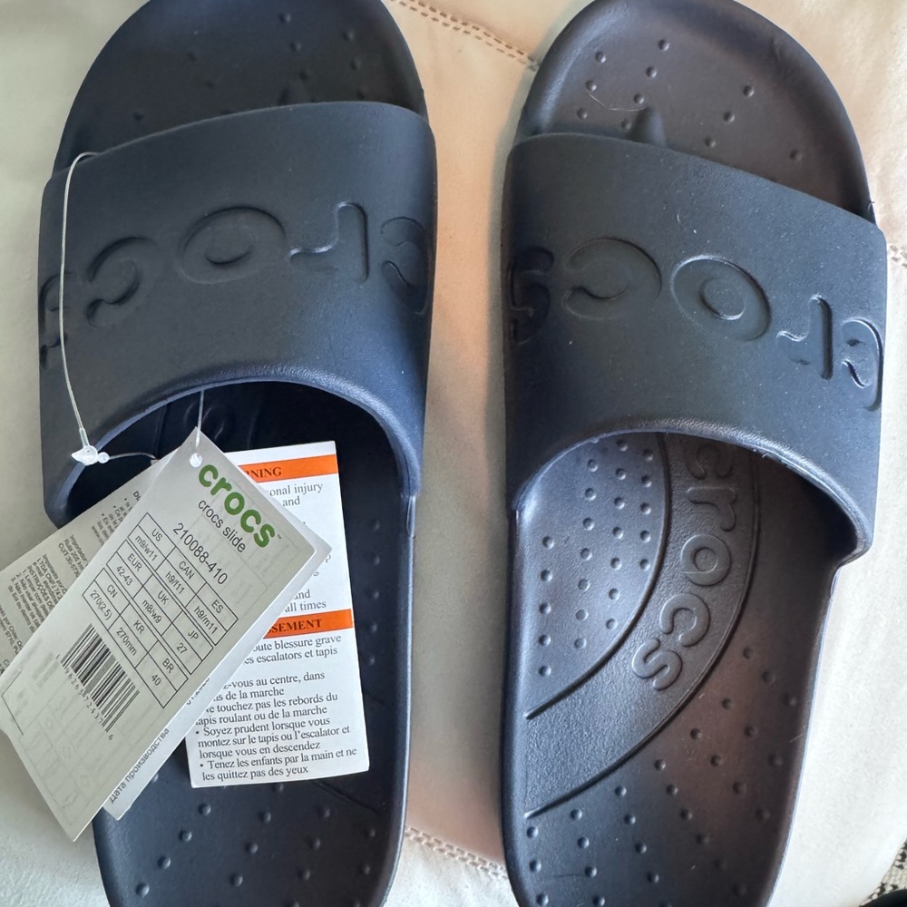 CROCS Charcoal Slide Sandals